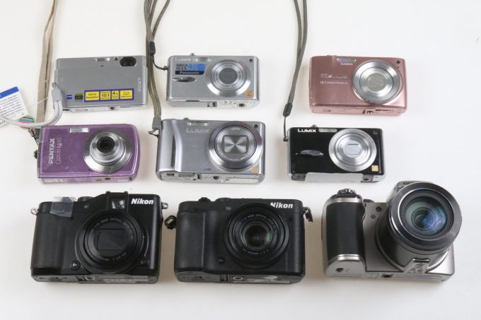 Konvolut diverse Kameras - 15 Stück Bastlergeräte