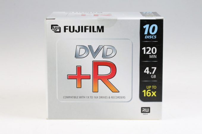 FUJIFILM DVD+R Rohlinge 4,7GB - 10 Stück