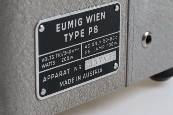 Eumig P8 8mm Filmprojektor - DEFEKT - #1357438