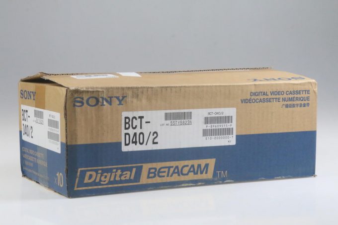 Sony BCT-D40 Digital Betacam Kassetten - 10 Stück