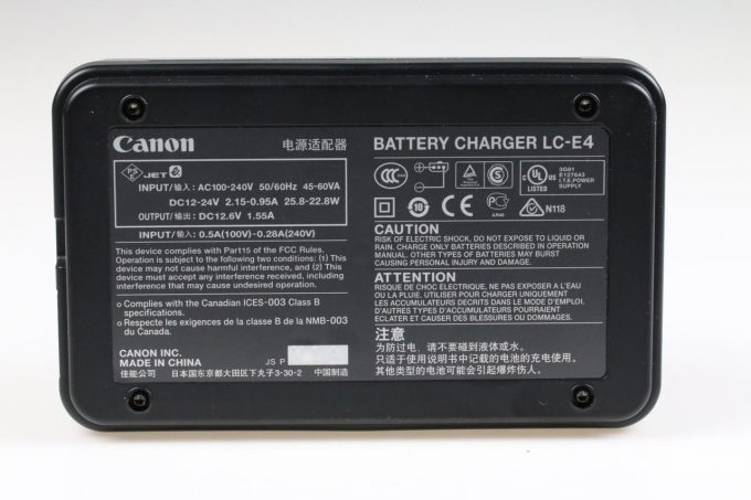 Canon Ladegerät / Battery Charger LC-E4