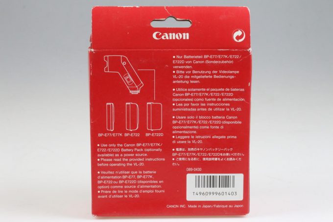 Canon VL-20 Videoleuchte