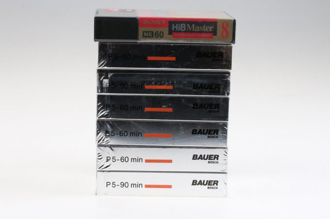 Bauer Video8 Kassetten P5-60min - 7 Stück