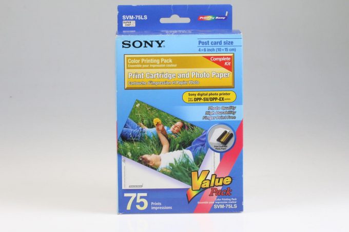 Sony Druckerpapier für DPP-SV/EX 10x15cm 75Blatt SVM-75LS