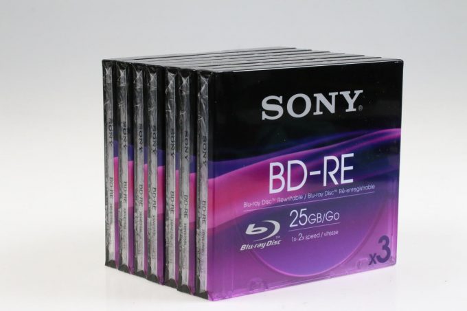 Sony Blue-ray Disc BD-RE 3er Pack 25GB - 7 Stück (21)