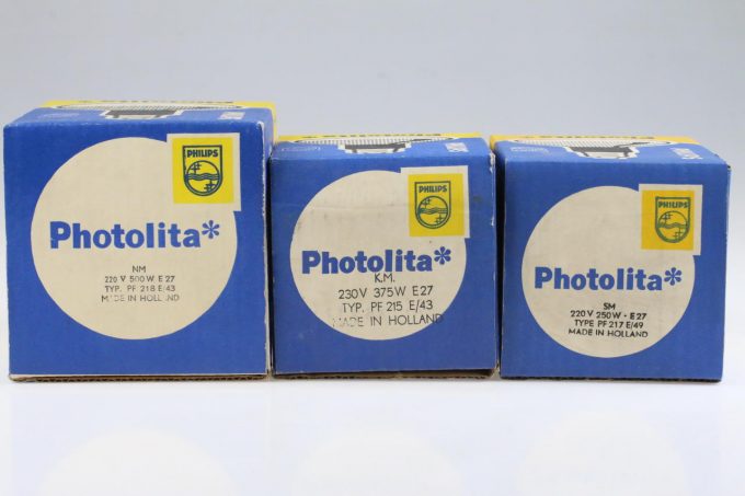 Philips Photolita Leuchten - 3 Stück (250/375/500W)