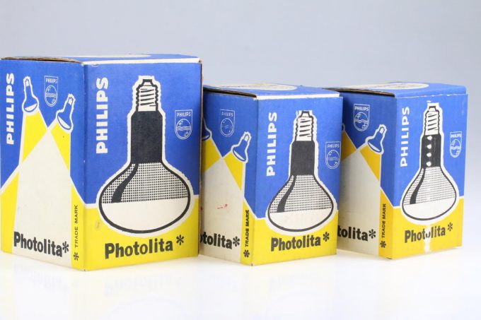 Philips Photolita Leuchten - 3 Stück (250/375/500W)