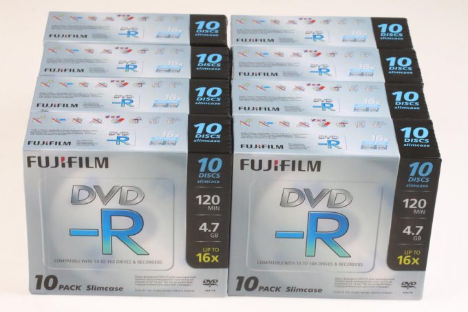 FUJIFILM DVD -R 4,7GB 10er Pack - 8 Stück (80CDs)
