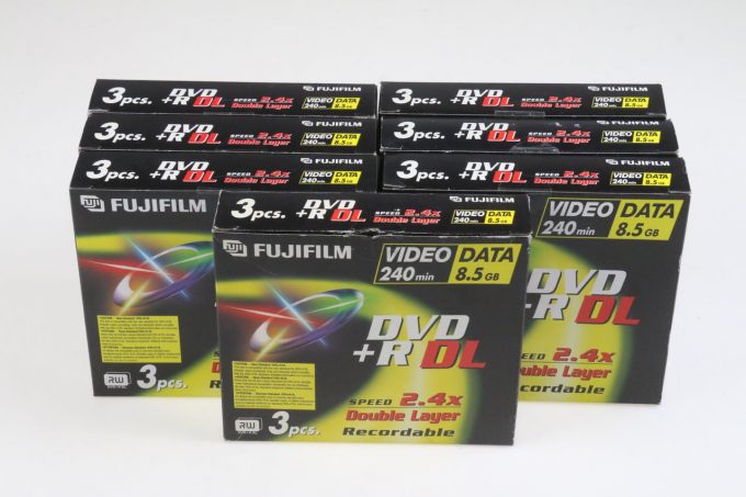 FUJIFILM DVD +R DL 2,4x 3er Pack - 7 Stück (21 CDs)