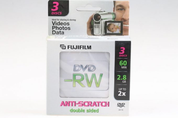 FUJIFILM DVD -RW 3er Pack - 17 Stück (51DVDs)