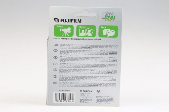 FUJIFILM DVD -RW 3er Pack - 17 Stück (51DVDs)
