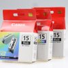 Canon BCI-15 Druckerpatronen - 3 Stück (2x Black 1x Color)