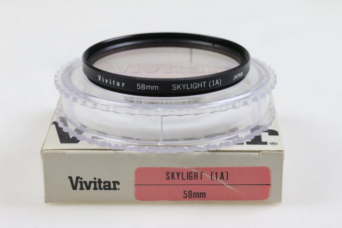 Vivitar Skylight (1A) Filter 58mm