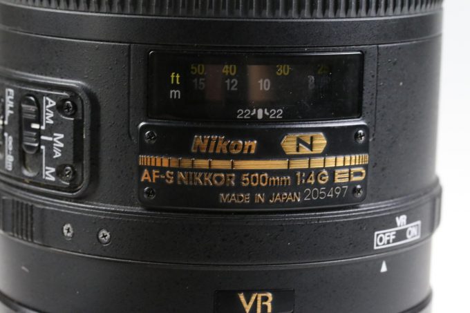 Nikon AF-S NIKKOR 500mm f/4,0 G ED VR - #205497