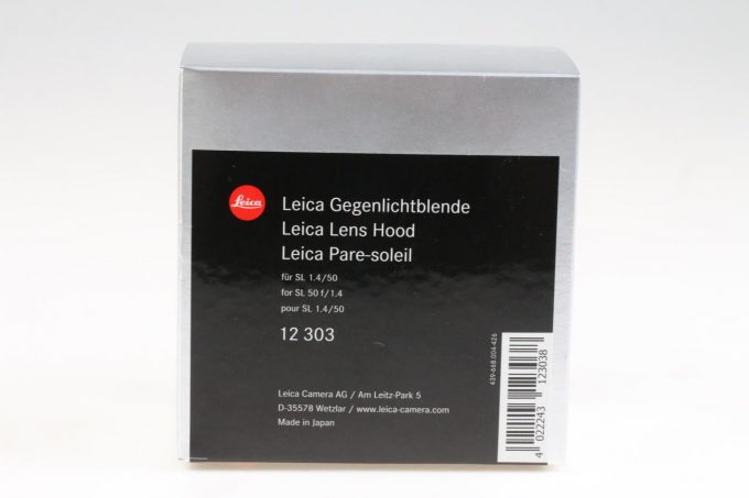 Leica Blende für SL 50mm f/1,4 12303