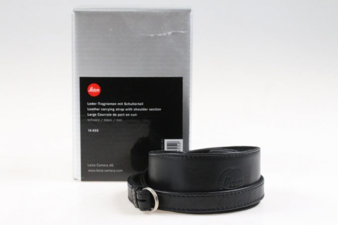 Leica Leder Tragriemen mit Schulterteil schwarz 14455