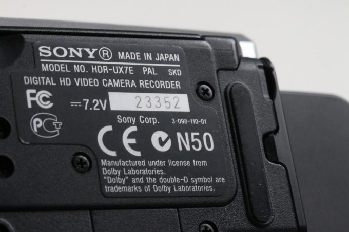 Sony Handycam HDR-UX7E Videokamera - #0023352