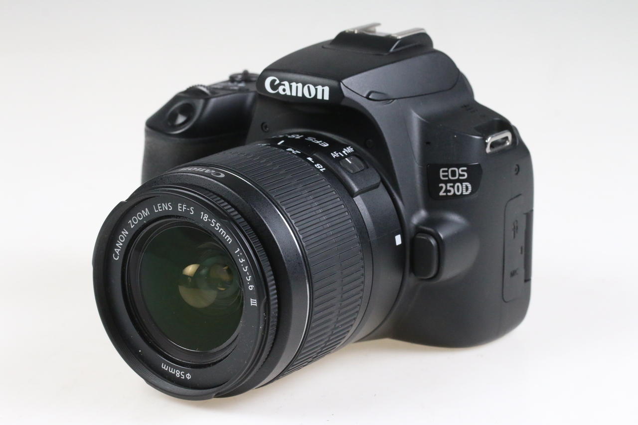 Canon EOS 250D, Appareil Photo Reflex 24,1 MP (4K WiFi Bluetooth + Objectif  EF-s 15-55 mm + Sac + SD 16 Go), Taille Unique, Noir