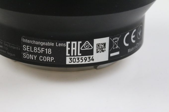 Sony FE 85mm f/1,8 - #3035934