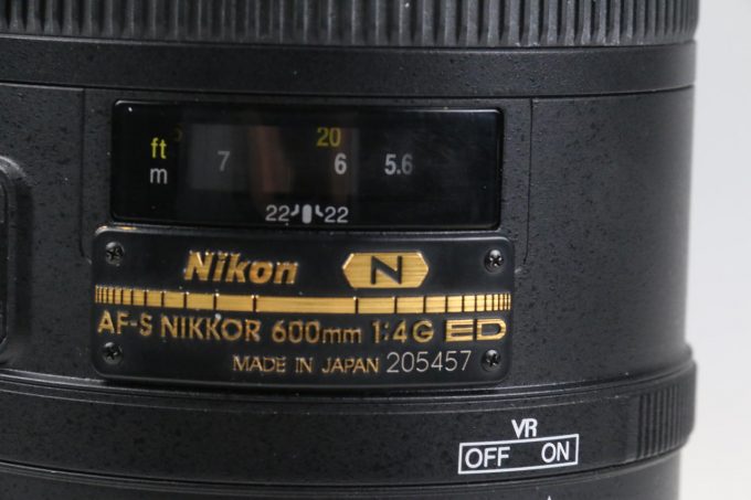 Nikon AF-S NIKKOR 600mm f/4,0 E FL ED VR - #205457