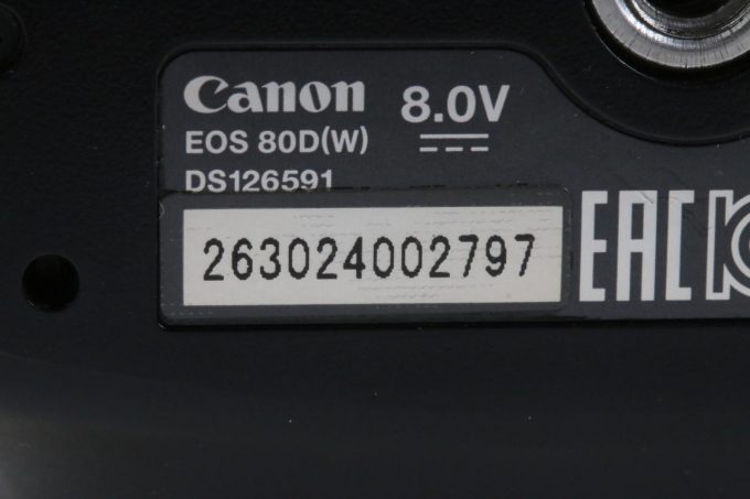 Canon EOS 80D Gehäuse - #263024002797
