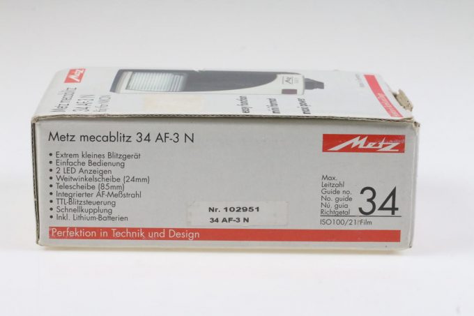 Metz Mecablitz 34 AF-3 N für Nikon - #102951