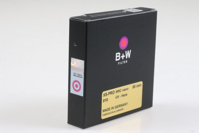 B+W XS-Pro Digital UV-Haze Filter 010 MRC nano - 58mm