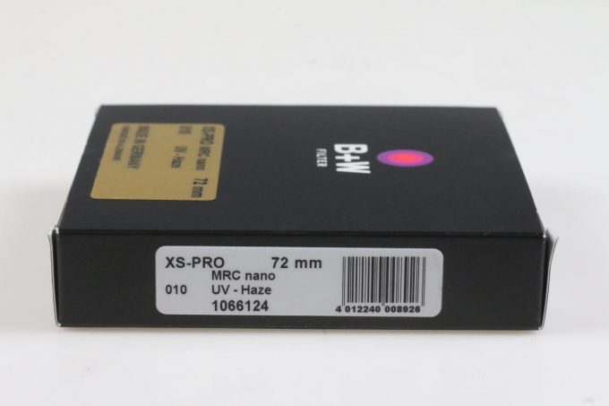 B+W XS-Pro Digital UV-Haze Filter 010 MRC nano - 72mm