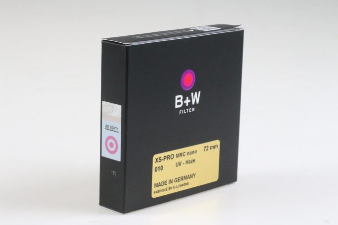 B+W XS-Pro Digital UV-Haze Filter 010 MRC nano - 72mm