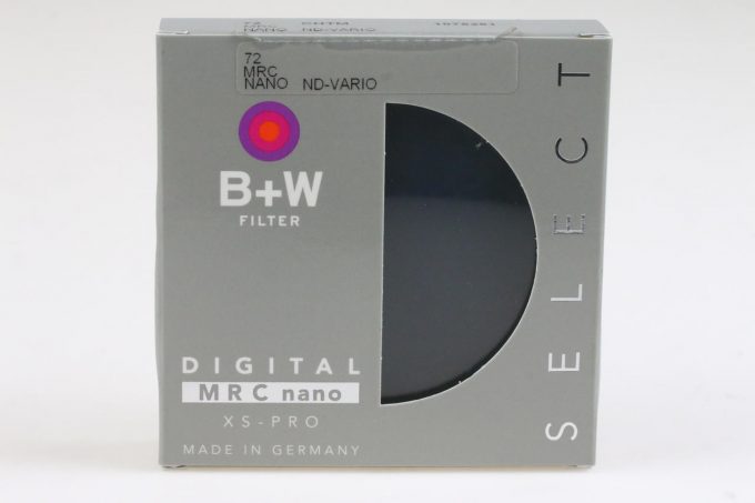 B+W CHTM MRC Nano ND-Vario Graufilter 72mm