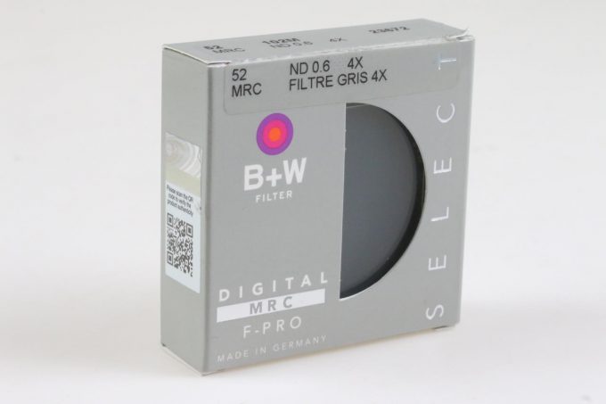 B+W MRC 102M Neutaldichte ND 0,6 4x 52mm