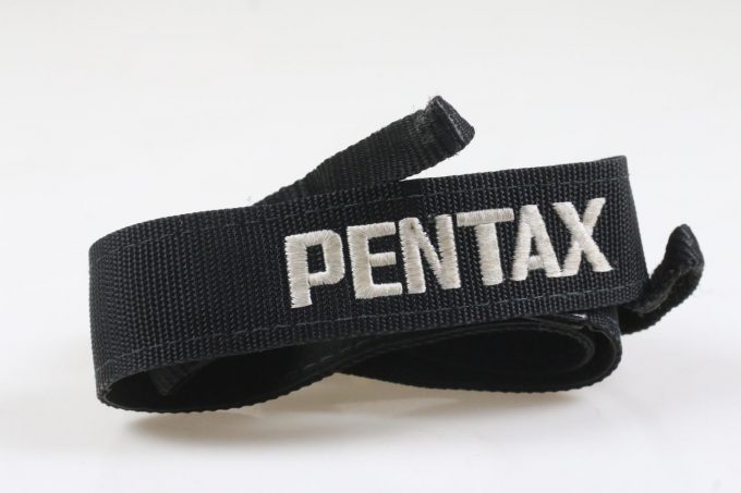 Pentax Kameragurt schwarz weißer Schrift