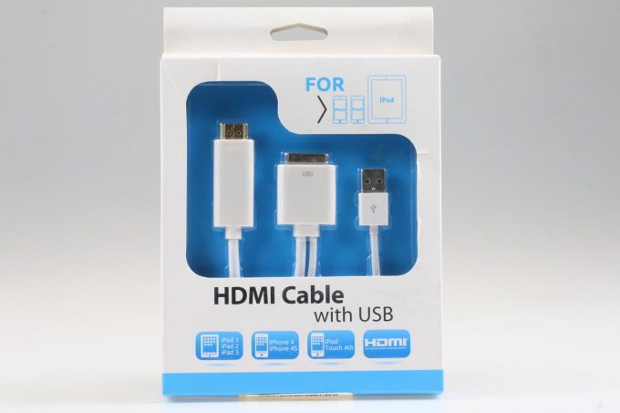 HDMI Kabel mit USB für iPad, iPhone, iPod