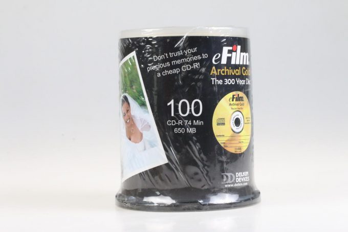 eFilm Archival Gold CD-R 650NB 100Stk