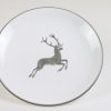 Gmundner Keramik Dessert Teller Hirsch grau
