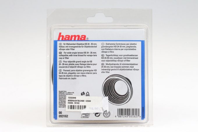 Hama Gegenlichtblende 62mm für 24-35mm