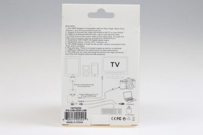 HDMI & USB Adapter für iPad / iPhone / iPod touch NEU