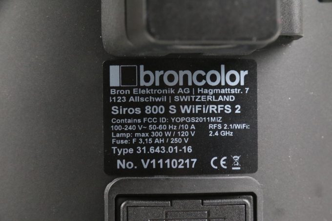 Broncolor Siros 800S WiFi / RFS 2 - #1110216