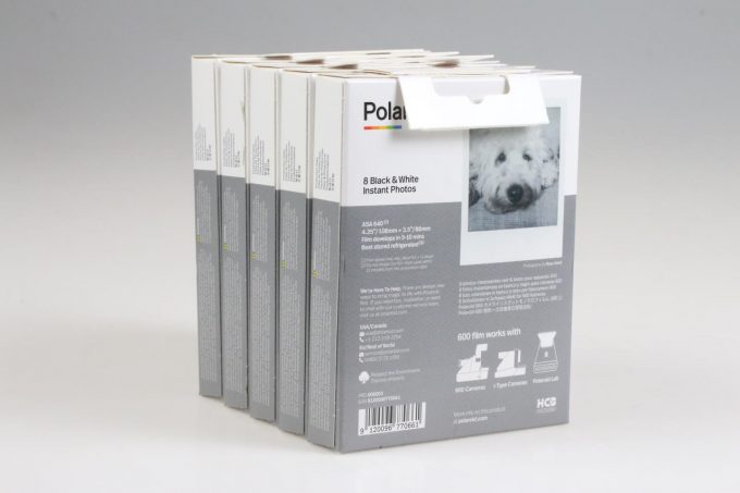 Polaroid 600 Film B&W Schwarzweissfilm (Prod. 11/21) - 5x 8er Pack
