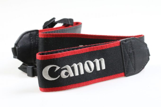 Canon EOS 5D Mark II Tragegurt schwarz/rot mit silbernem Schriftzug