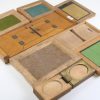 Konvolut diverse Holzrahmen und Belichtungskassetten