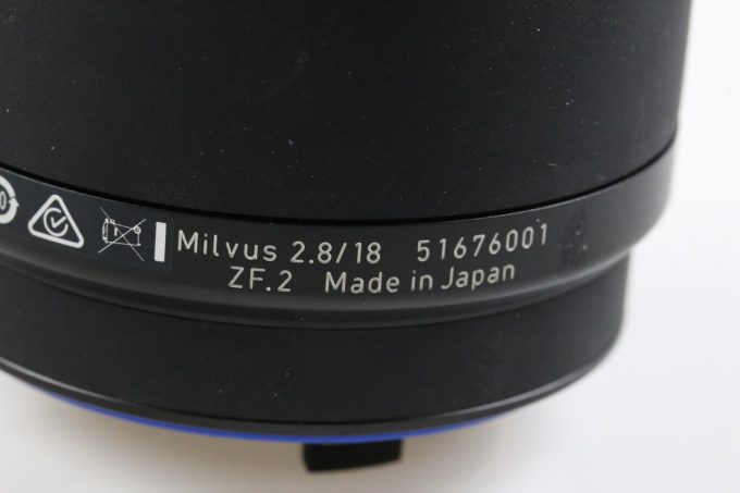 Zeiss Milvus 18mm f/2,8 ZF.2 für Nikon F - #51676001