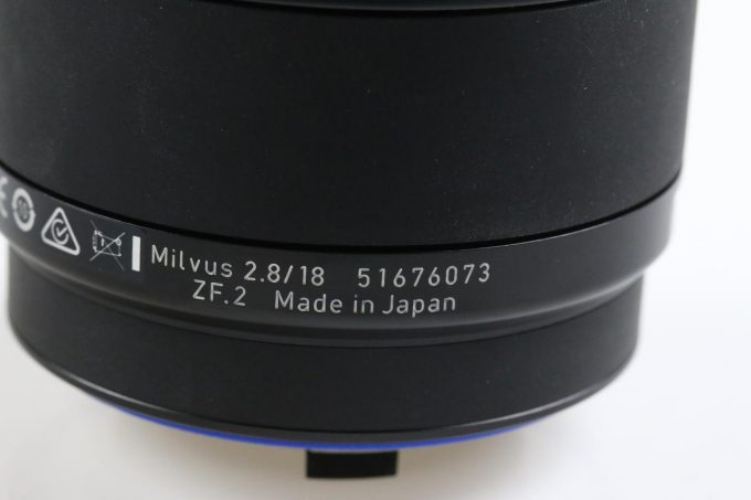 Zeiss Milvus 18mm f/2,8 ZF.2 für Nikon - #51676073