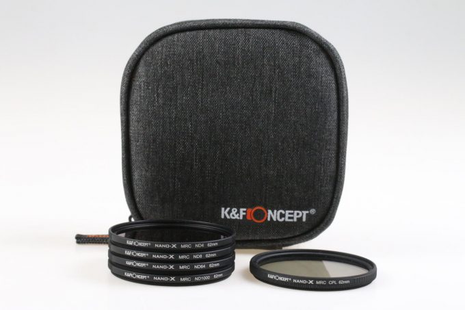 K&F Concept Filtersatz Grau 62mm - 5 Stück
