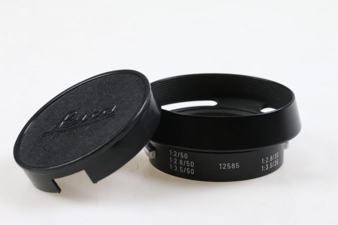 Leica Sonnenblende 12585 für 50mm und 35mm Objektive mit Deckel