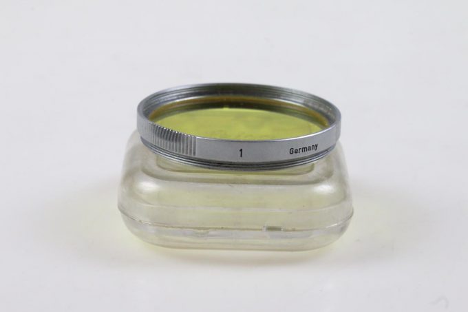 Leica Gelbfilter E39 in Chrom-Fassung (Delle)