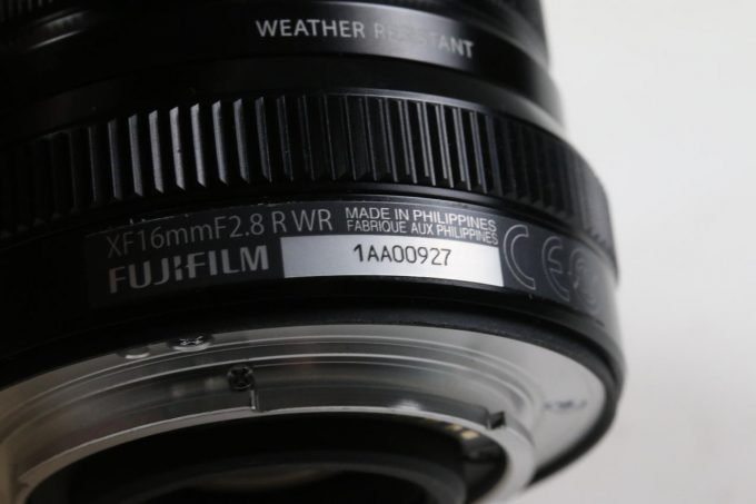 FUJIFILM Fujinon XF 16mm f/2,8 R WR - Schwarz - #1AA00927