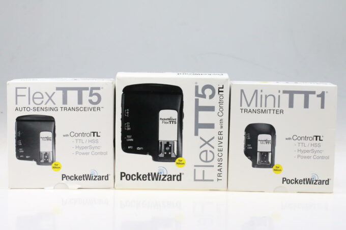 Pocket Wizard Funkauslöser SET - 2 x FlexTT5 und 1 x MiniTT1 für Nikon