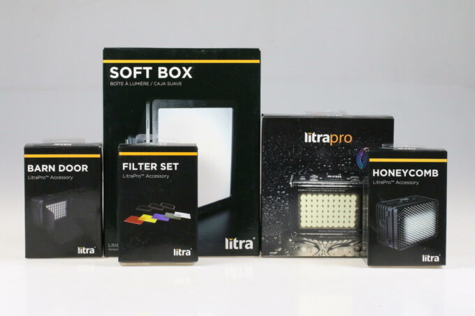 Litra LP1200 LED Leuchte Set - Wabe/Filter/Barnd.