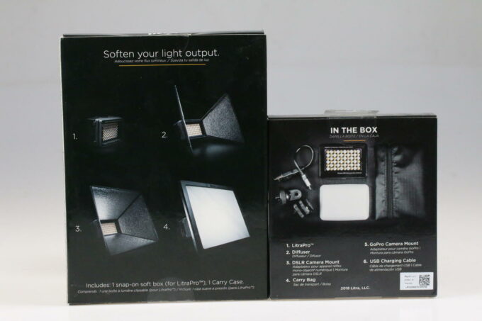 Litra LP1200 LED Leuchte Set - Wabe/Filter/Barnd.